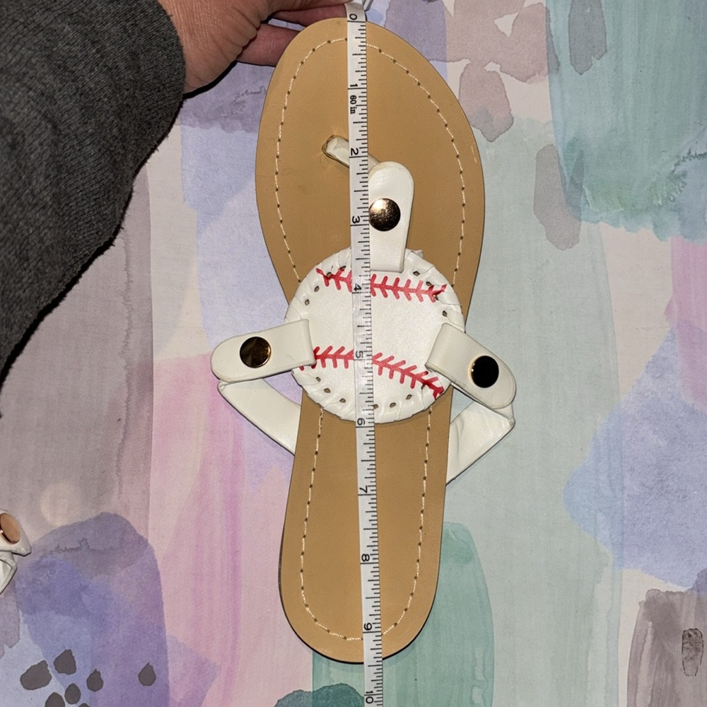 Baseball sandals. Size 38. Gold snaps. Never worn. - Picture 4 of 4